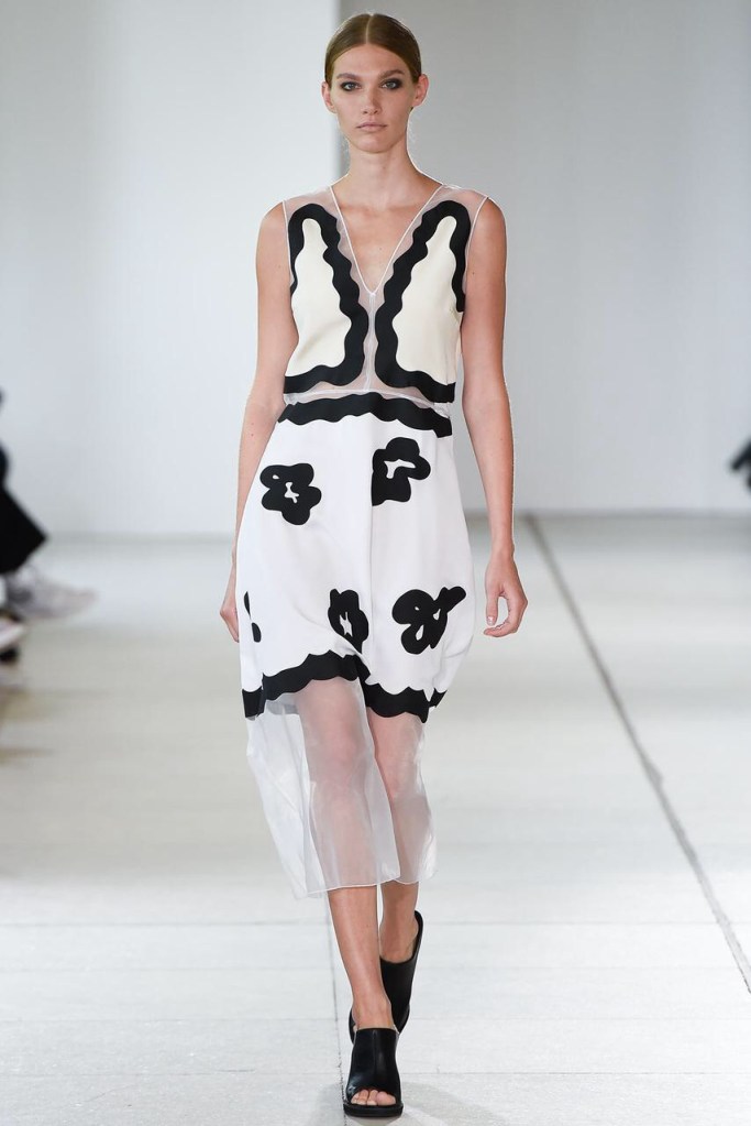 Sheer chiffon organza dress