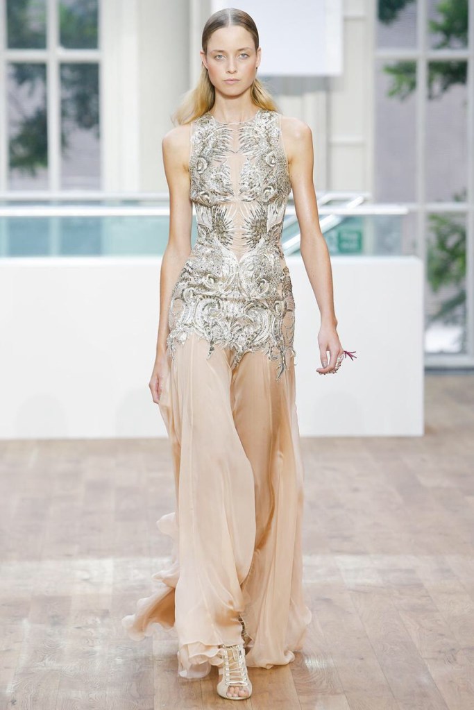 Sheer chiffon organza dress