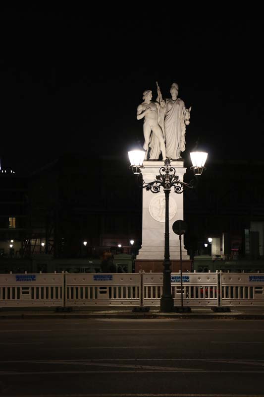 Berlin statue at night