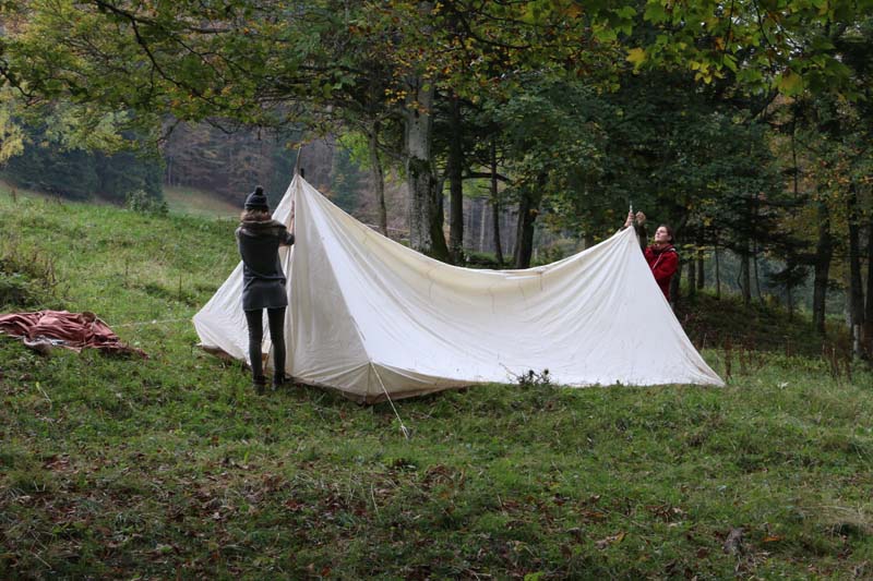 Making tents Tannenheim Oberbalmberg, Solothurn (Switzerland)