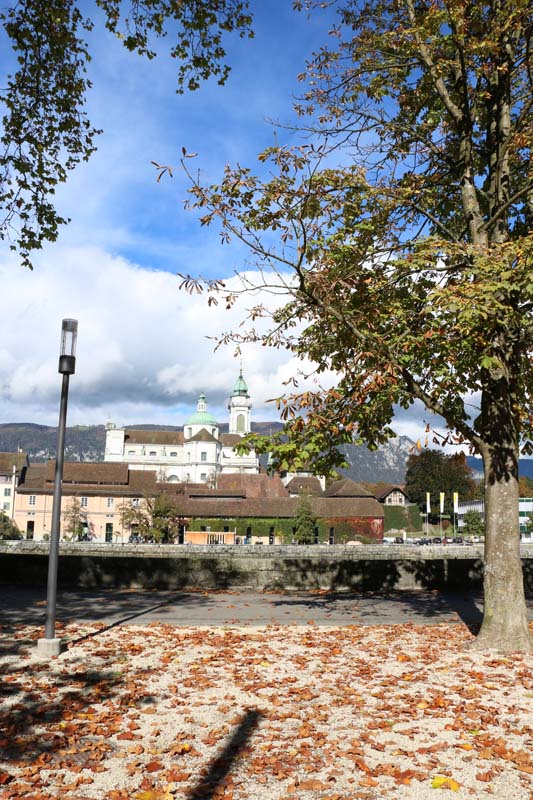 Autumn Fall in the beautiful swiss medieval city