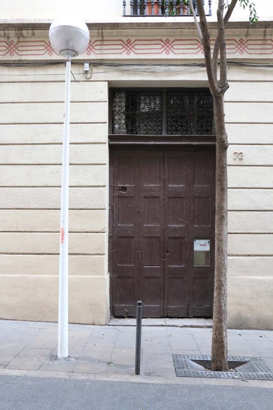 Old brown door Streets of barcelona artsy