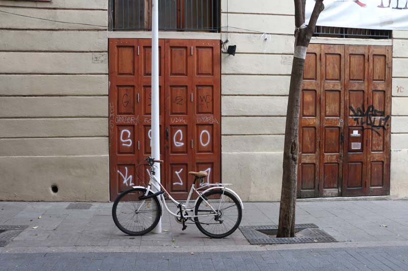 Bicycle and doors Streets of barcelona artsy