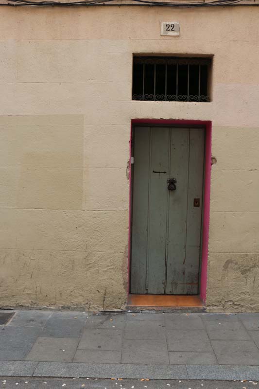 Colored door Streets of barcelona artsy