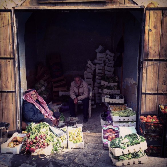 Al Salt, AsSalt, Al-Salt, AlSalt, Jordan، مدينة السلط الاردن, ancient city and architecture، an old man selling vegetables
