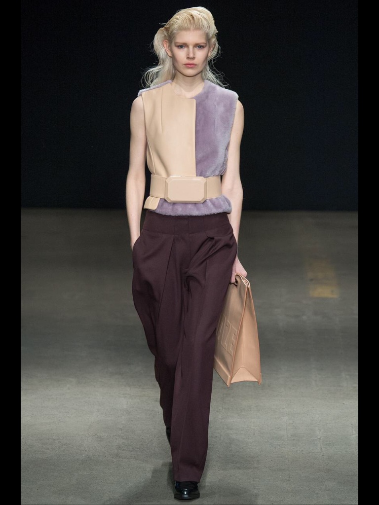 fur and brown purple fabric mix and art formed ready to wear outfits