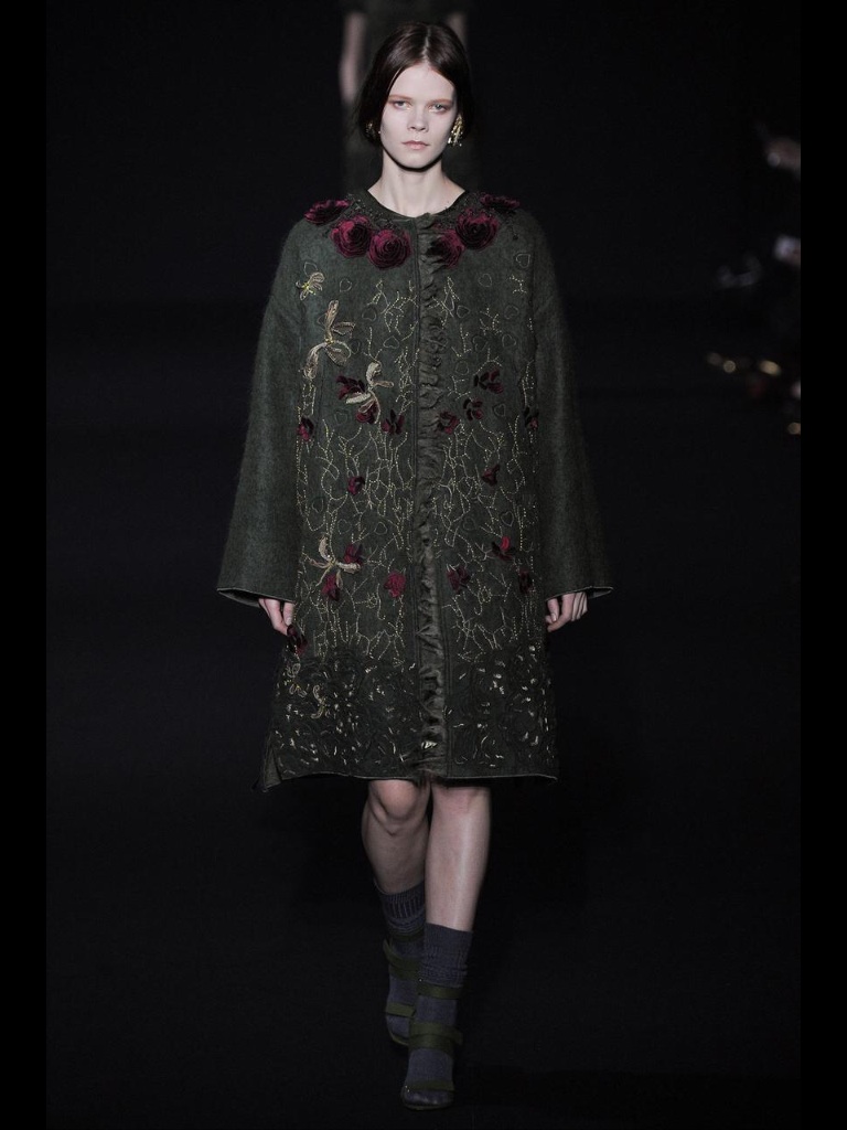 green coat Earth colors ready to wear