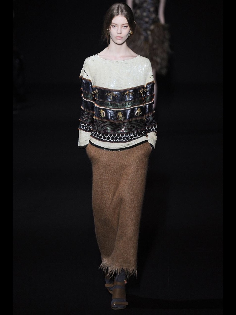 sweater and brown pants Earth colors ready to wear