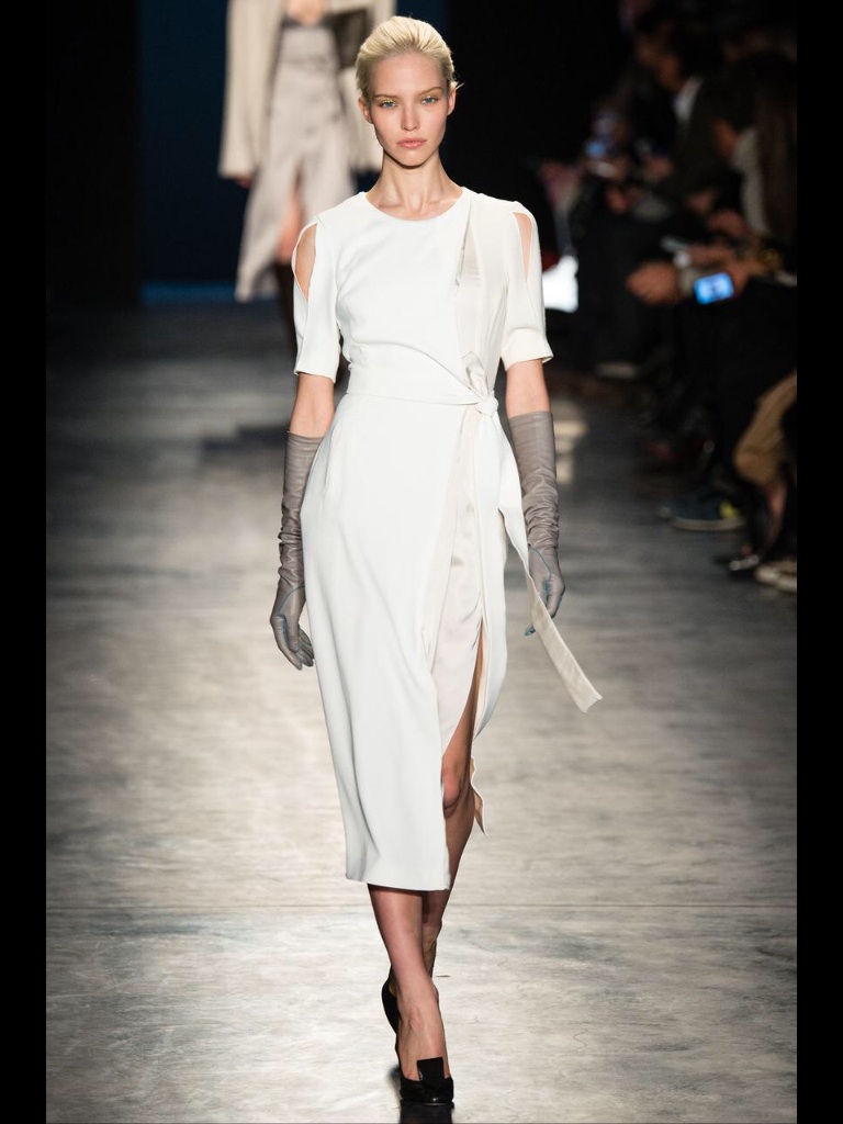 white dress fall winter ready to wear