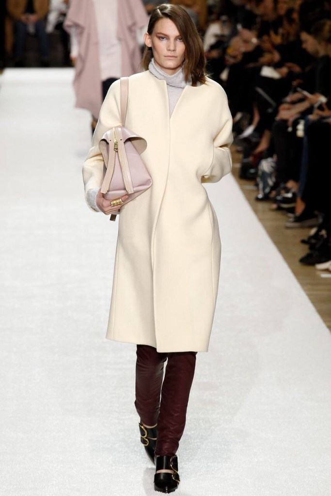 Beige simple straight cut Favorite coats for this fall winter 2014 2015 ready to wear collections