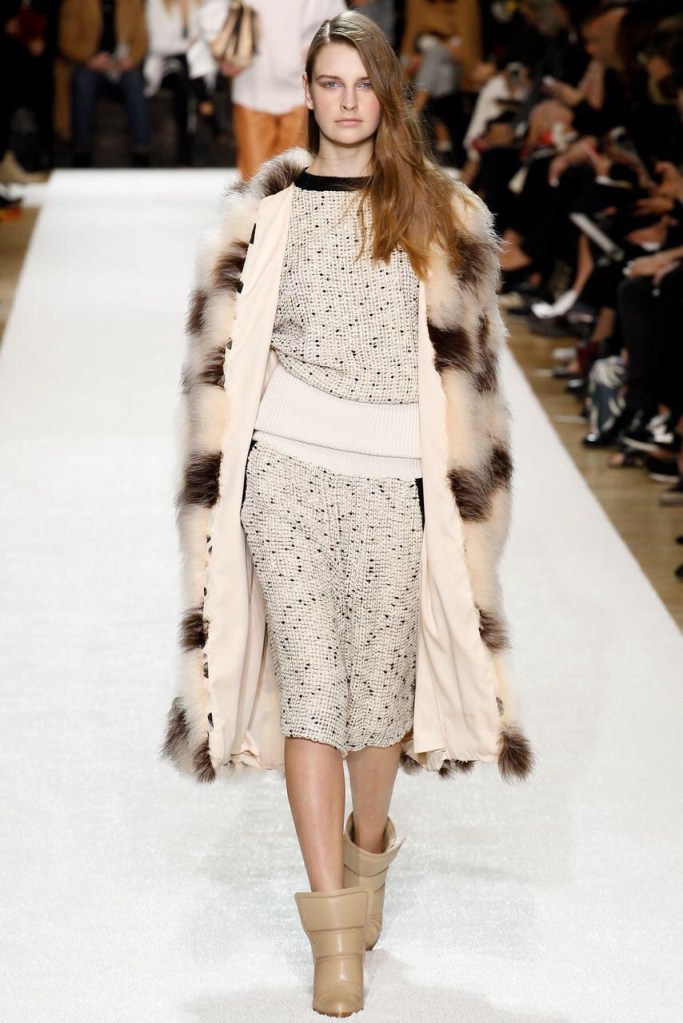 white dress Fur for winter