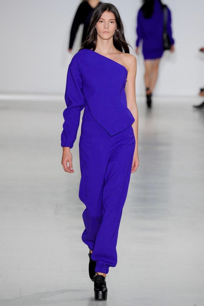 blue Head to toe one Mono color winter ready to wear