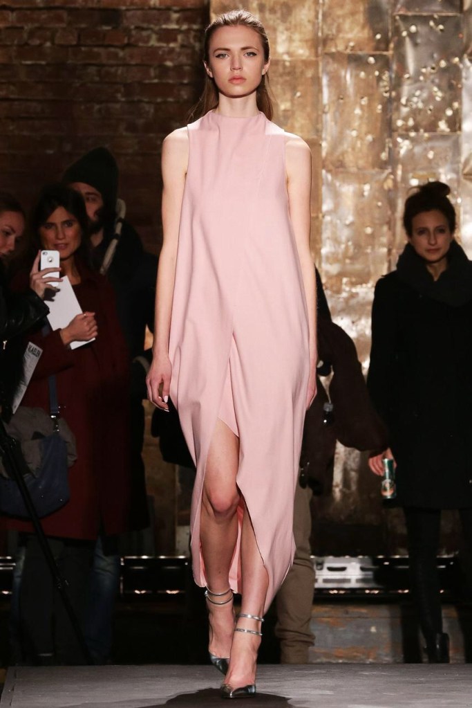 pink blush dress fall winter ready to wear
