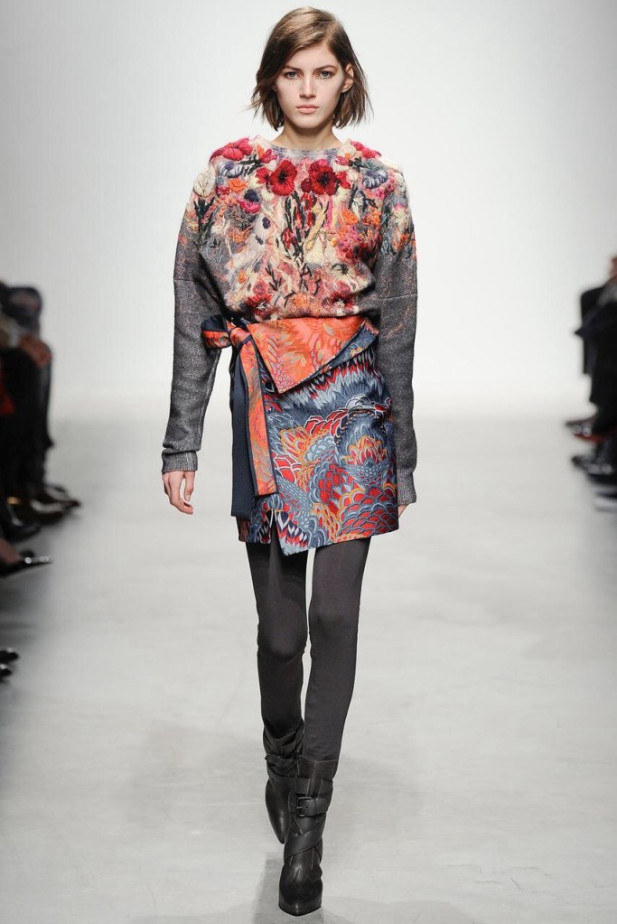 print coat fabric mix and art formed ready to wear outfits