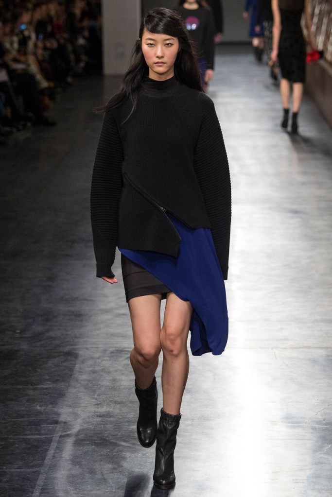 blue skirt Cocoon Layering outfits