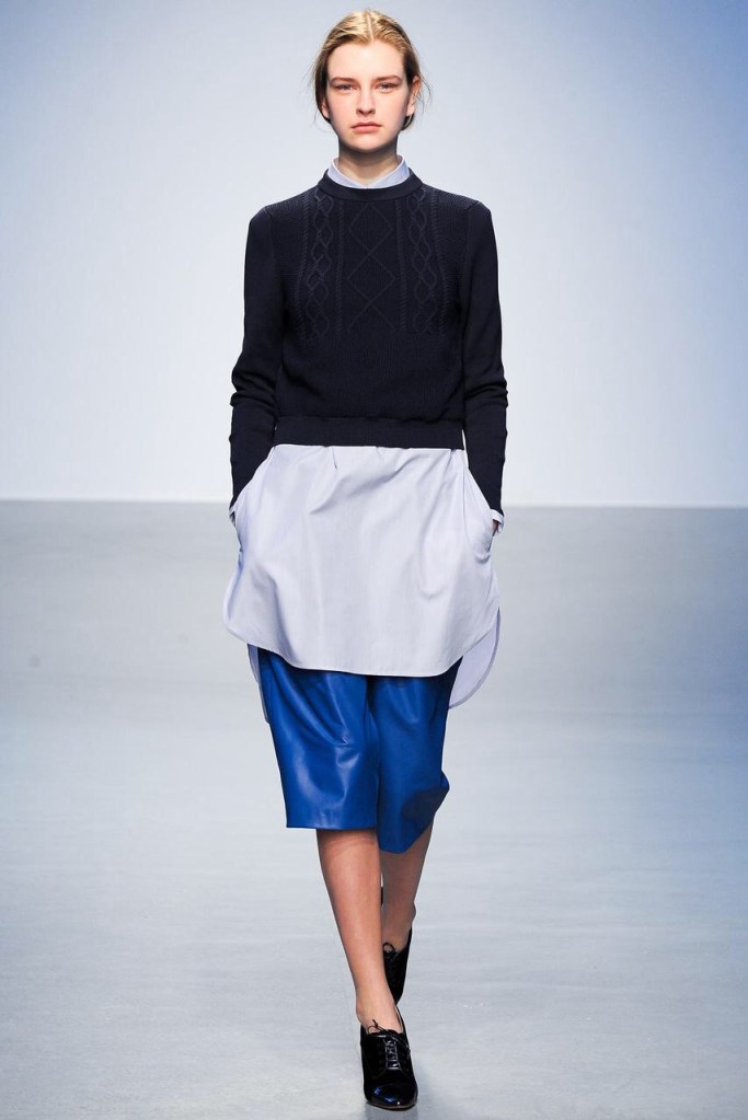 blue skirt Cocoon Layering outfits