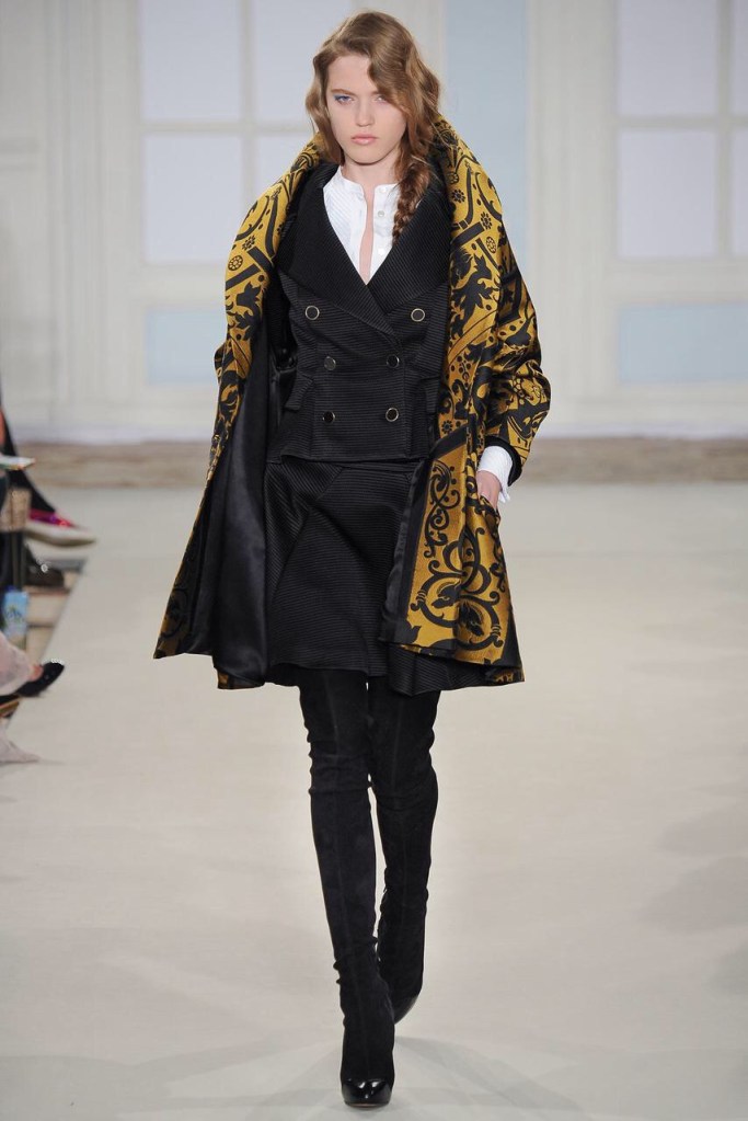 short mustard pattern coat Favorite coats for this fall winter 2014 2015 ready to wear collections