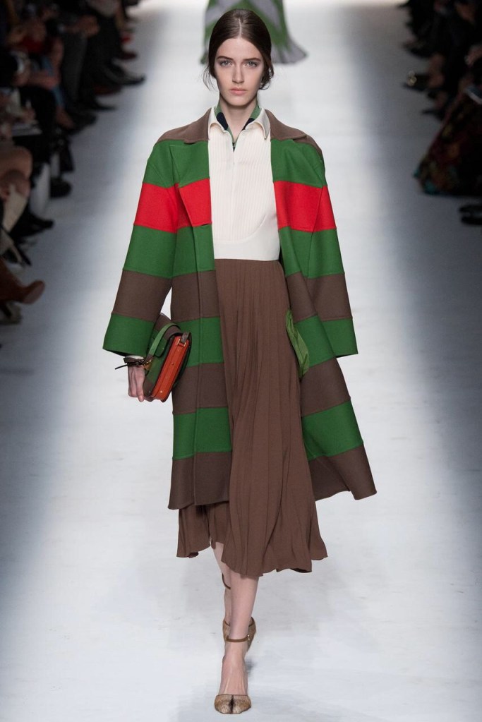 stripes green and red and brown Earth colors ready to wear