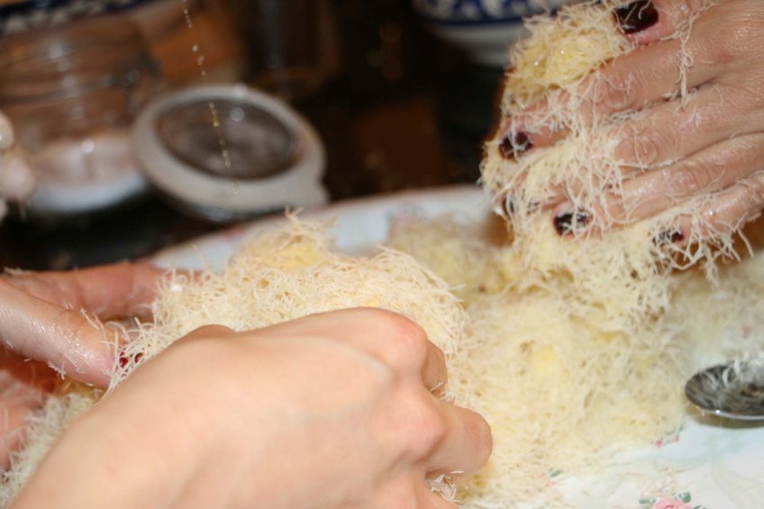 Making Knafeh Kunafa kanafeh