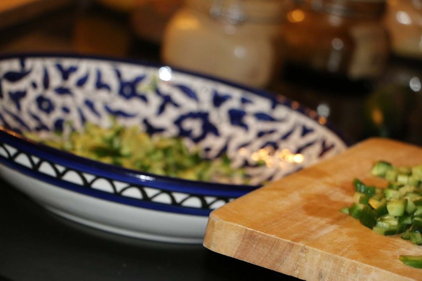 Cucumber and yogurt salad