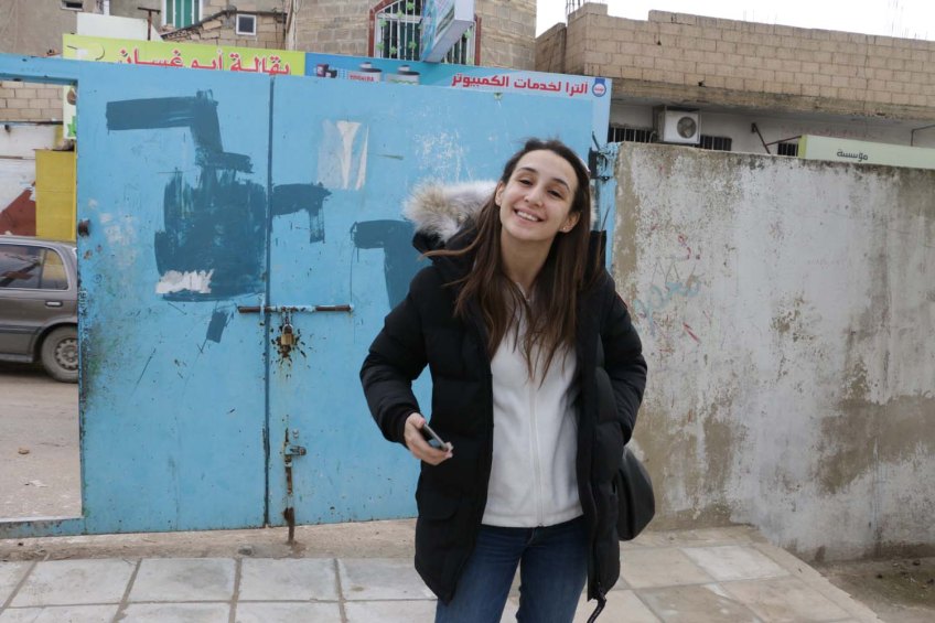 Volunteers with to rebuild gaza for the jerash refugee camp