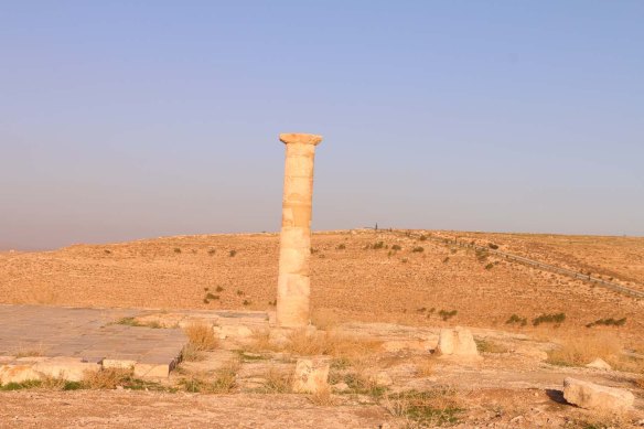 The historic ancient attraction in Jordan of the Mukawir Fortress