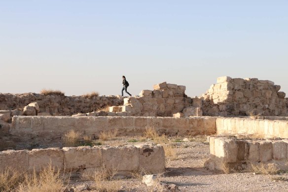 The historic ancient attraction in Jordan of the Mukawir Fortress