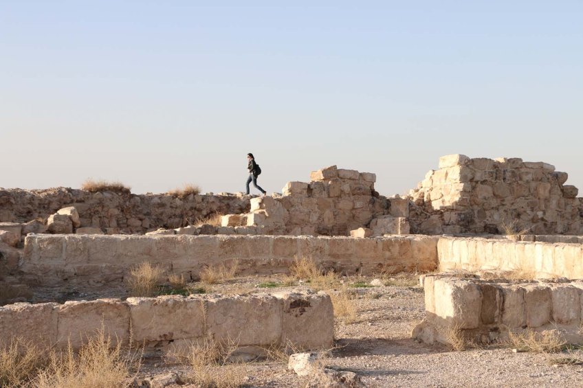The historic ancient attraction in Jordan of the Mukawir Fortress
