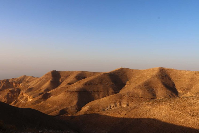 The historic ancient attraction in Jordan of the Mukawir Fortress