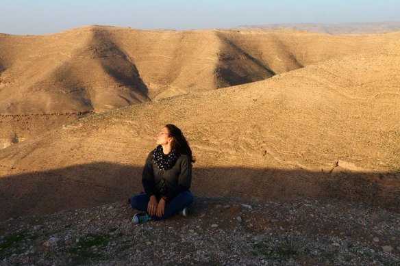 The historic ancient attraction in Jordan of the Mukawir Fortress