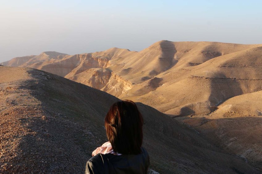 The historic ancient attraction in Jordan of the Mukawir Fortress