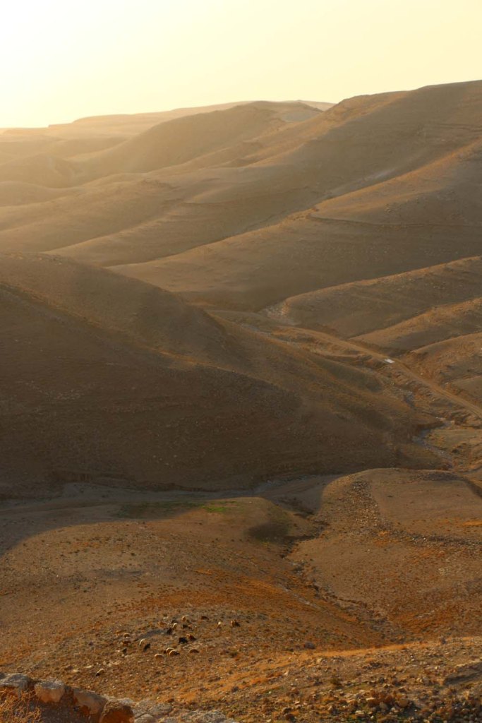 The historic ancient attraction in Jordan of the Mukawir Fortress