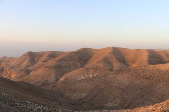 The historic ancient attraction in Jordan of the Mukawir Fortress