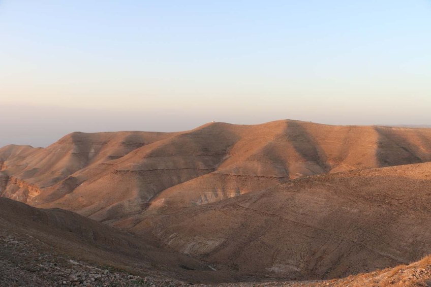 The historic ancient attraction in Jordan of the Mukawir Fortress