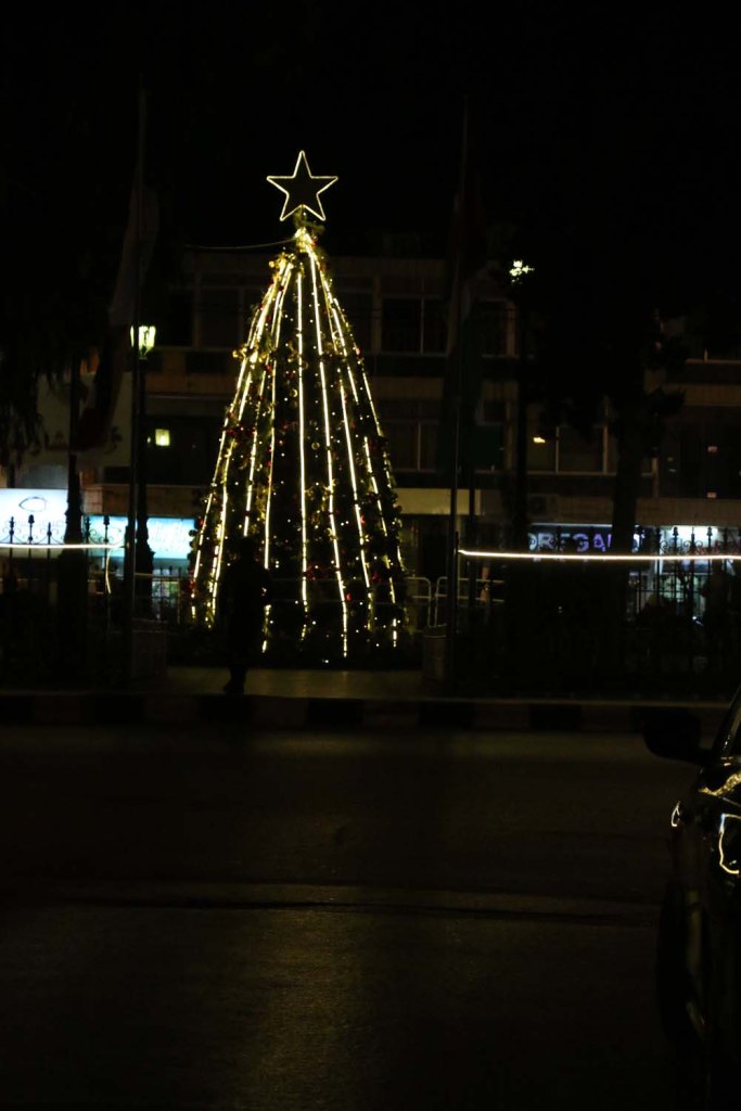 Christmas Tree and holiday in Amman Jordan