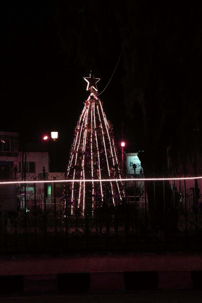 Christmas Tree and holiday in Amman Jordan beautiful in webdeh paris circle