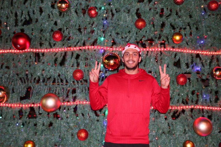 Christmas Tree and holiday in Amman Jordan beautiful in Fuheis near by amman in jordan