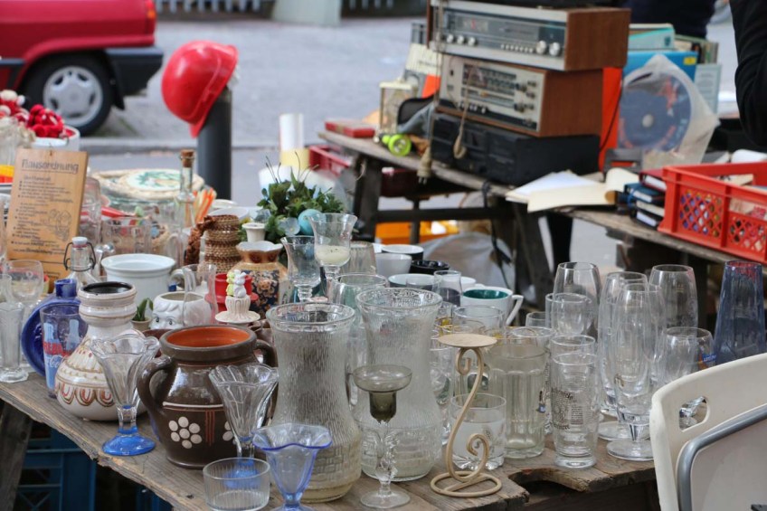 Vintage second hand Neukolln flea market in Berlin Maybachufer