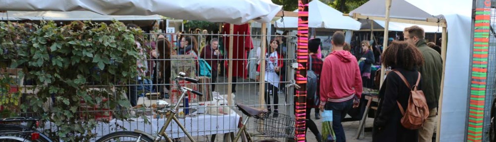 Mauerpark flea market in Prenzlauer Burg Berlin