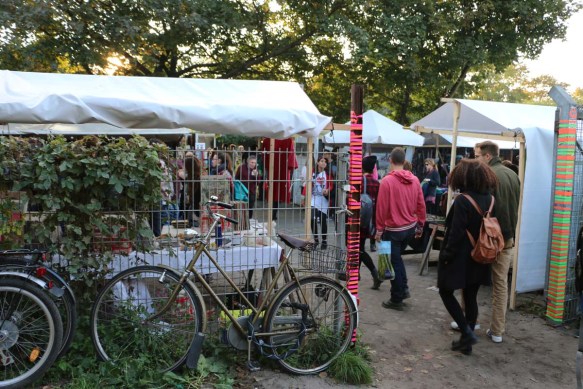 Mauerpark flea market in Prenzlauer Burg Berlin 