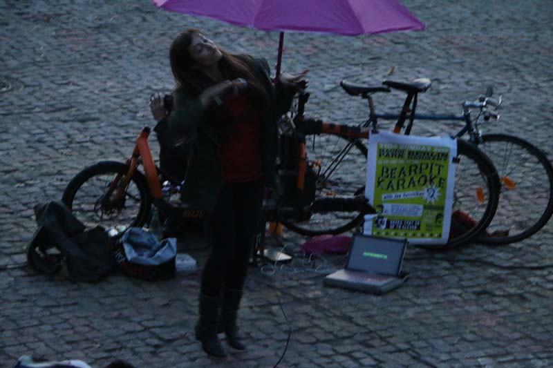Thousands of people attend the Bearpit Karaoke show at meauerpark