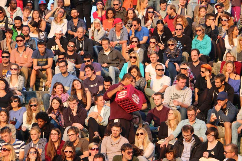 Thousands of people attend the Bearpit Karaoke show at meauerpark
