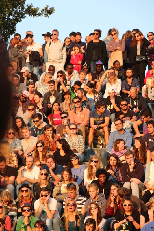 Thousands of people attend the Bearpit Karaoke show at meauerpark