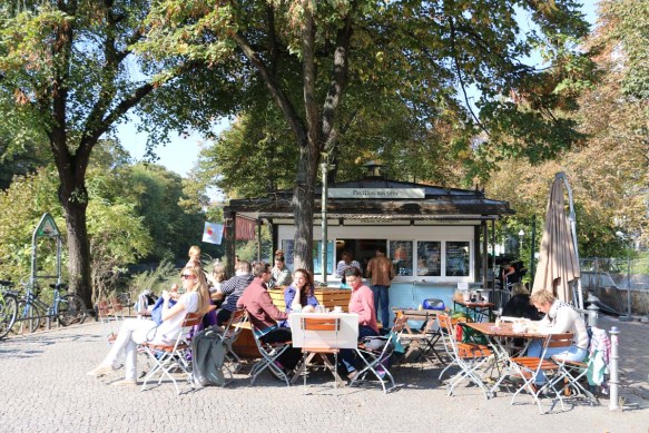 A small cafe icecream parlor  breakfast and brunch outdoor 
