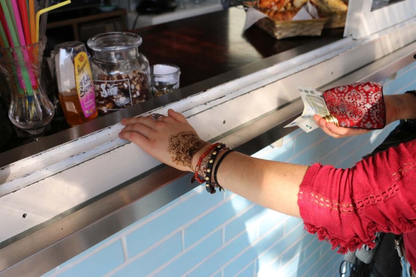 A small cafe icecream parlor breakfast and brunch outdoor