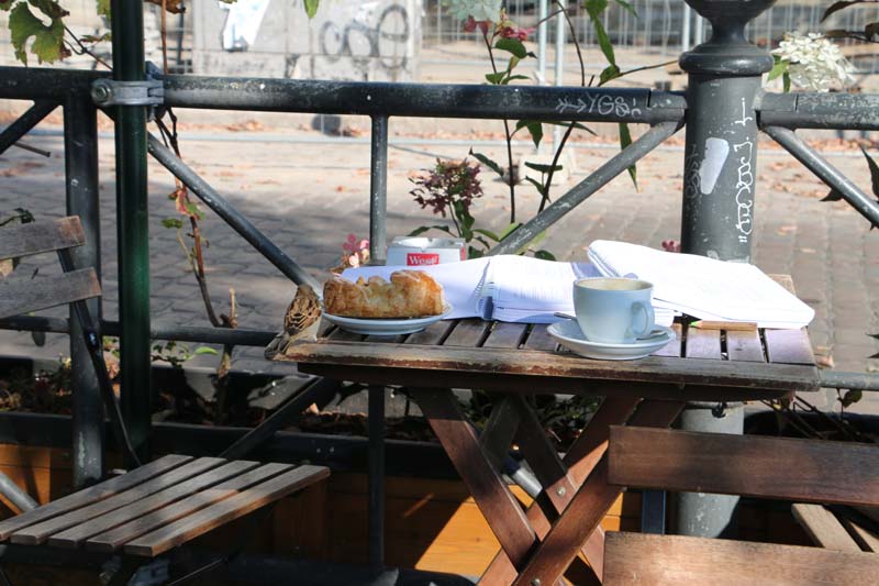 A small cafe icecream parlor breakfast and brunch outdoor