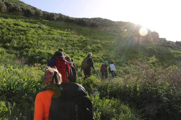 Hiking through Wadi Rayan Yabis between Ajloun and Jordan Valley