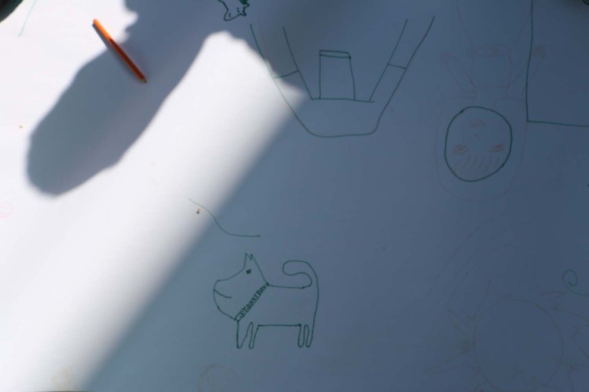 Refugee kids drawings what makes them happy at the jarash gaza refugee camp