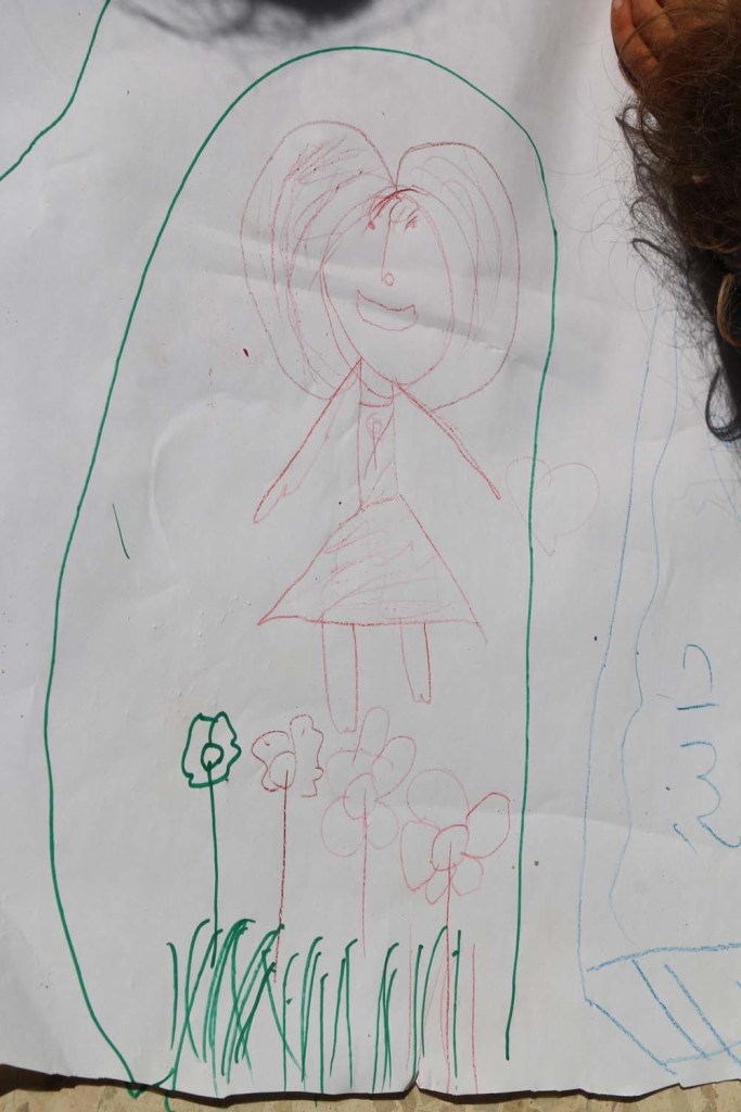 Refugee kids drawings what makes them happy at the jarash gaza refugee camp