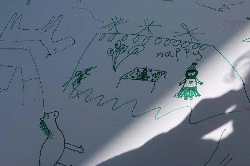 Refugee kids drawings what makes them happy at the jarash gaza refugee camp
